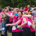 A selfie occurs, Isobel's Race For Life, Chantry Park, Ipswich - 11th June 2014