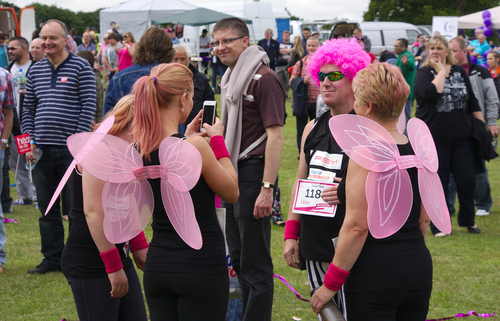 Fairy wings from Isobel's Race For Life, Chantry Park, Ipswich - 11th June 2014