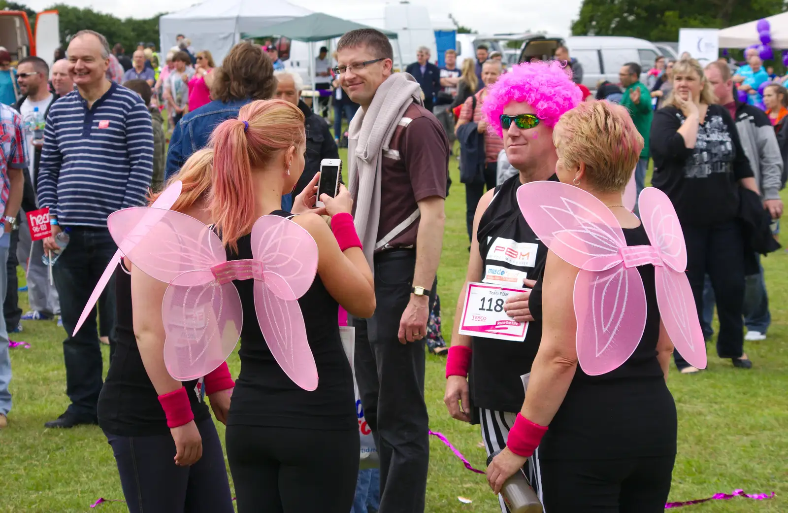 Fairy wings, from Isobel's Race For Life, Chantry Park, Ipswich - 11th June 2014