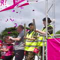 The Air Cadets set off some party-poppers, Isobel's Race For Life, Chantry Park, Ipswich - 11th June 2014