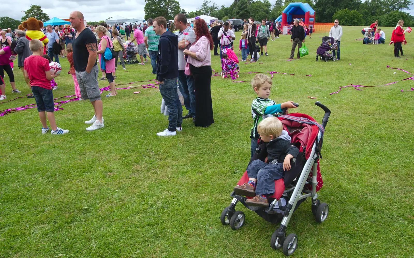 Harry and Fred, from Isobel's Race For Life, Chantry Park, Ipswich - 11th June 2014