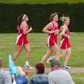 A netball team runs around, Isobel's Race For Life, Chantry Park, Ipswich - 11th June 2014