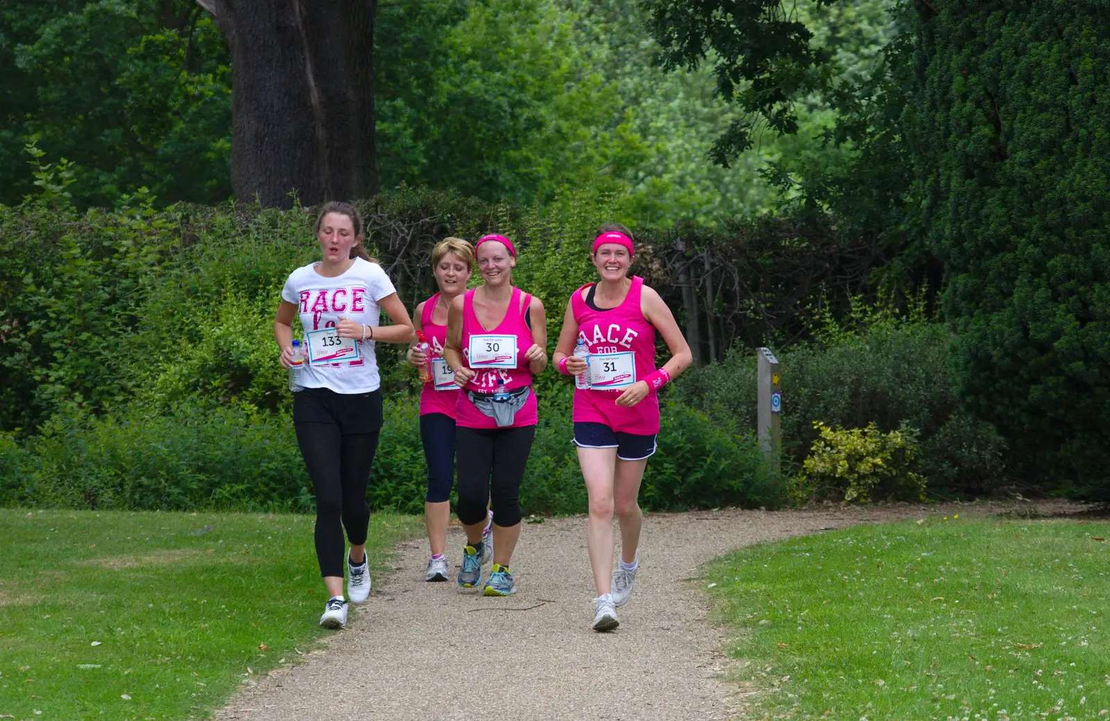 Isobel and the Diss SW Ladies, from Isobel's Race For Life, Chantry Park, Ipswich - 11th June 2014