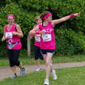 Isobel points to Fred in a tree, Isobel's Race For Life, Chantry Park, Ipswich - 11th June 2014