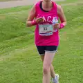 Isobel runs up for a kiss, Isobel's Race For Life, Chantry Park, Ipswich - 11th June 2014