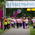 Walkers at the finish line, Isobel's Race For Life, Chantry Park, Ipswich - 11th June 2014