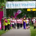 Walkers at the finish line, Isobel's Race For Life, Chantry Park, Ipswich - 11th June 2014