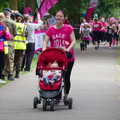 A buggy is pushed around, Isobel's Race For Life, Chantry Park, Ipswich - 11th June 2014