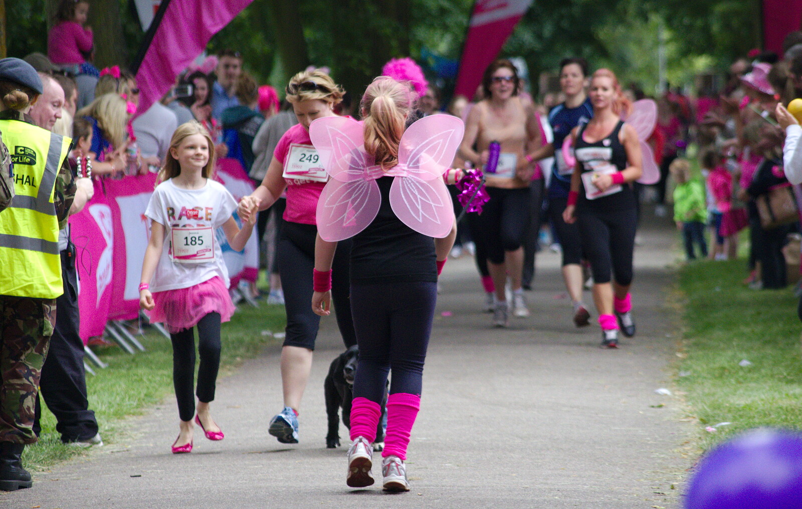 A fairy heads in the opposite direction from Isobel's Race For Life, Chantry Park, Ipswich - 11th June 2014
