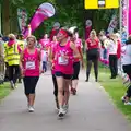 Isobel and the SW Ladies cross the line, Isobel's Race For Life, Chantry Park, Ipswich - 11th June 2014