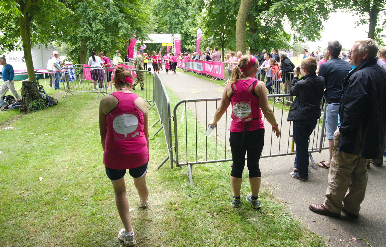 Isobel warms down from Isobel's Race For Life, Chantry Park, Ipswich - 11th June 2014