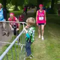 Fred climbs on a railing, Isobel's Race For Life, Chantry Park, Ipswich - 11th June 2014