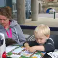 Isobel and Harry in Pizza Express, Isobel's Race For Life, Chantry Park, Ipswich - 11th June 2014