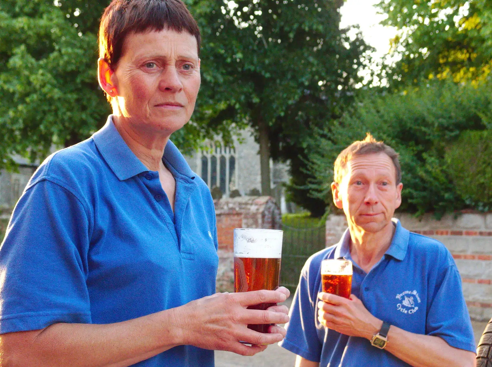 Pip and Apple outside the Kenninghall Red Lion, from Railway Hell: A Pantograph Story, Chelmsford, Essex - 17th June 2014