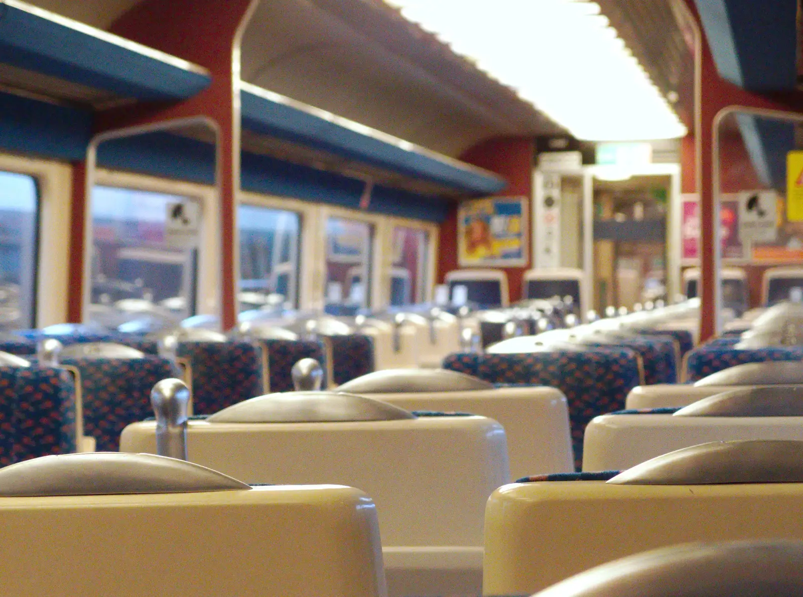 Peace and quiet on a briefly-empty train, from Railway Hell: A Pantograph Story, Chelmsford, Essex - 17th June 2014