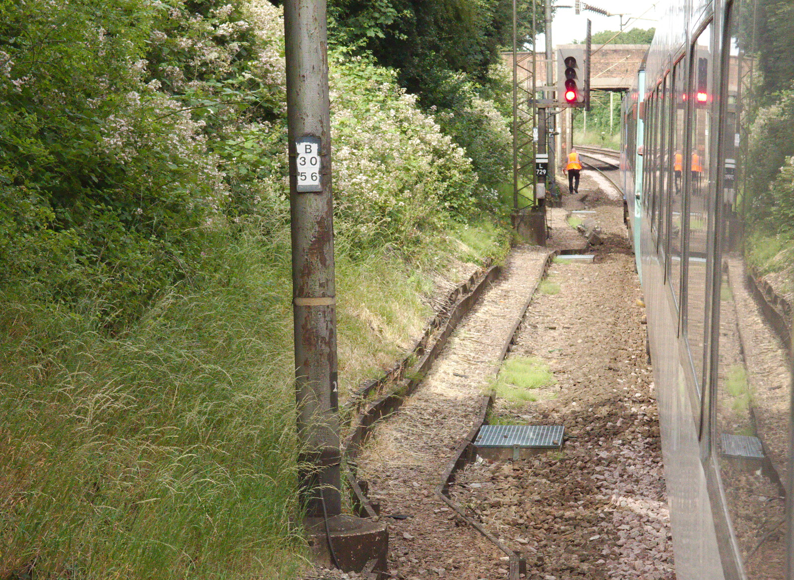 The driver jumps off the train from Railway Hell: A Pantograph Story, Chelmsford, Essex - 17th June 2014