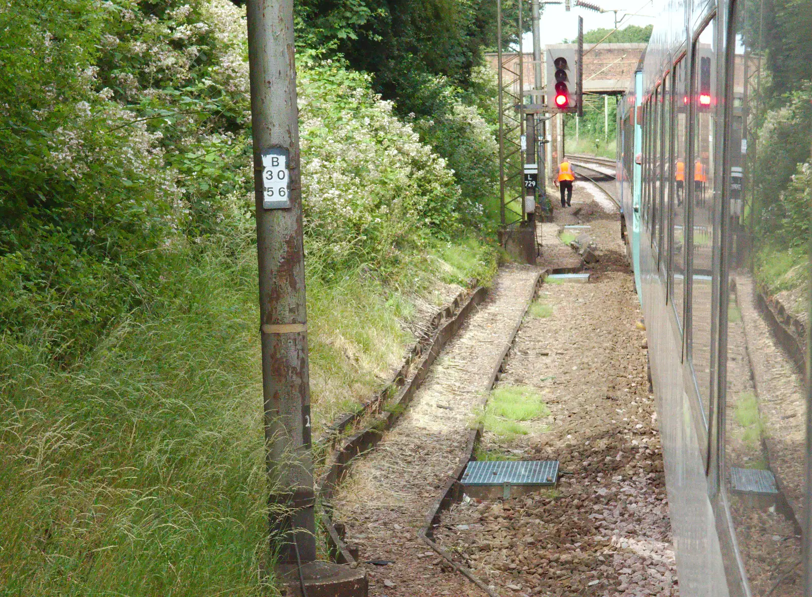 The driver jumps off the train, from Railway Hell: A Pantograph Story, Chelmsford, Essex - 17th June 2014