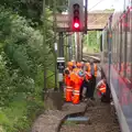 Engineers attach rescue loco 'Lord Nelson', Railway Hell: A Pantograph Story, Chelmsford, Essex - 17th June 2014