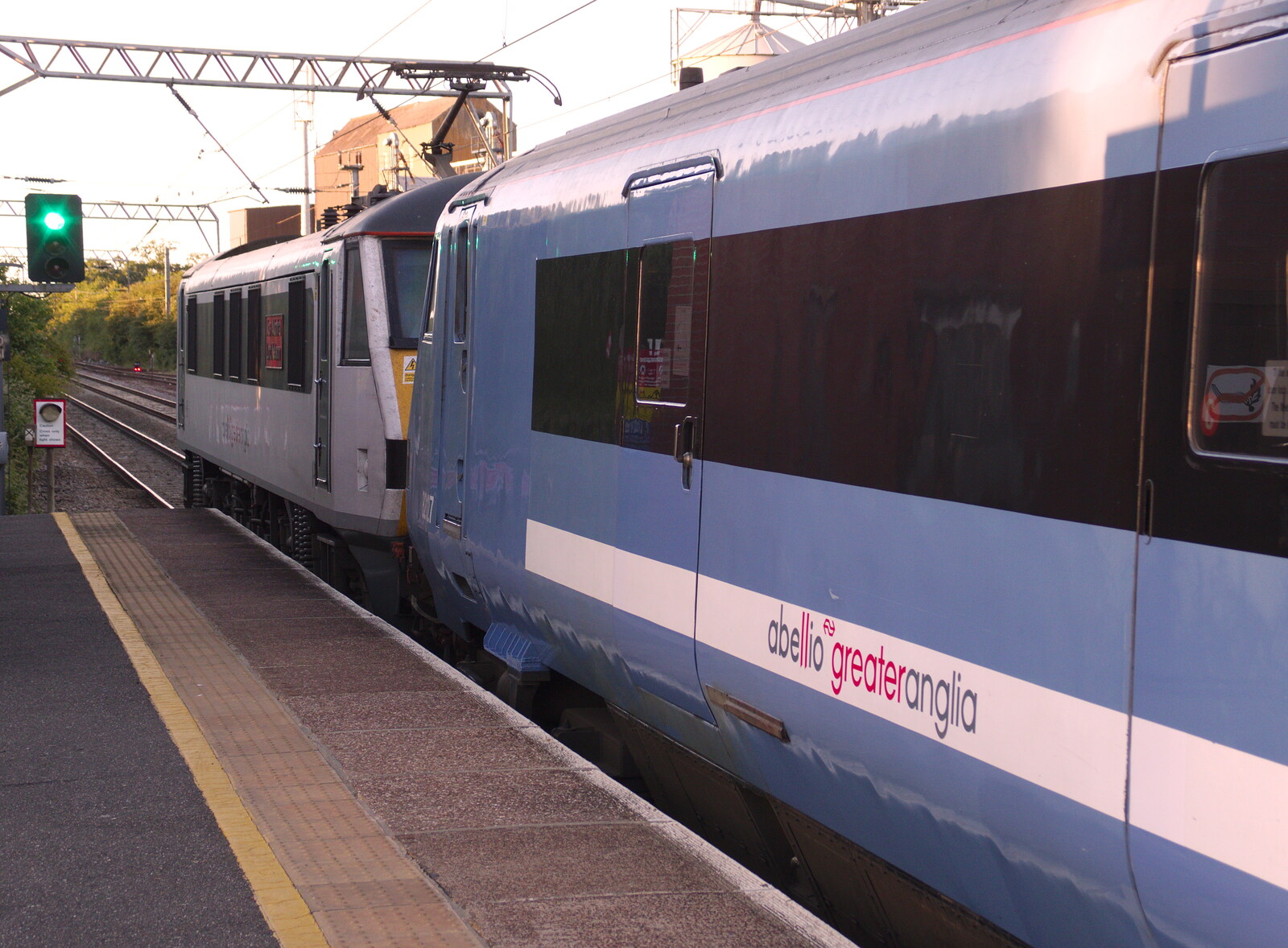 The dead train is hauled off from Railway Hell: A Pantograph Story, Chelmsford, Essex - 17th June 2014