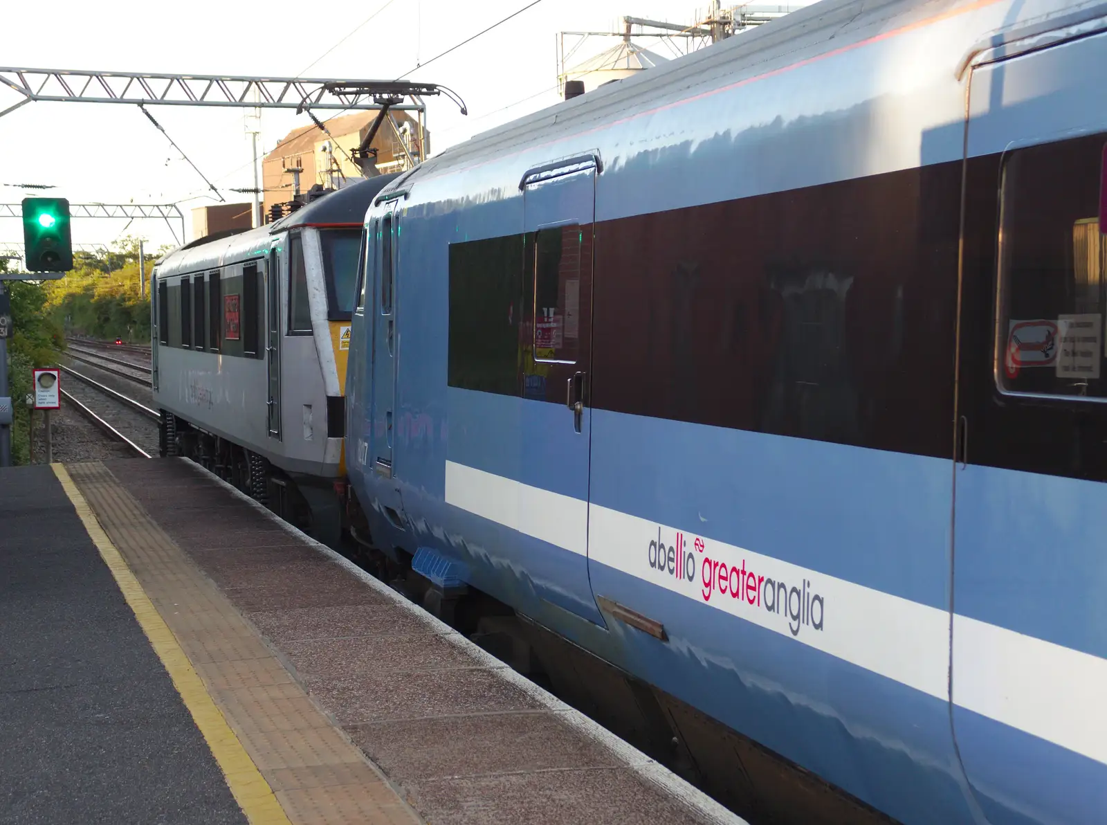 The dead train is hauled off, from Railway Hell: A Pantograph Story, Chelmsford, Essex - 17th June 2014