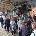 500 people pile off the terminated train at Colchester, Railway Hell: A Pantograph Story, Chelmsford, Essex - 17th June 2014