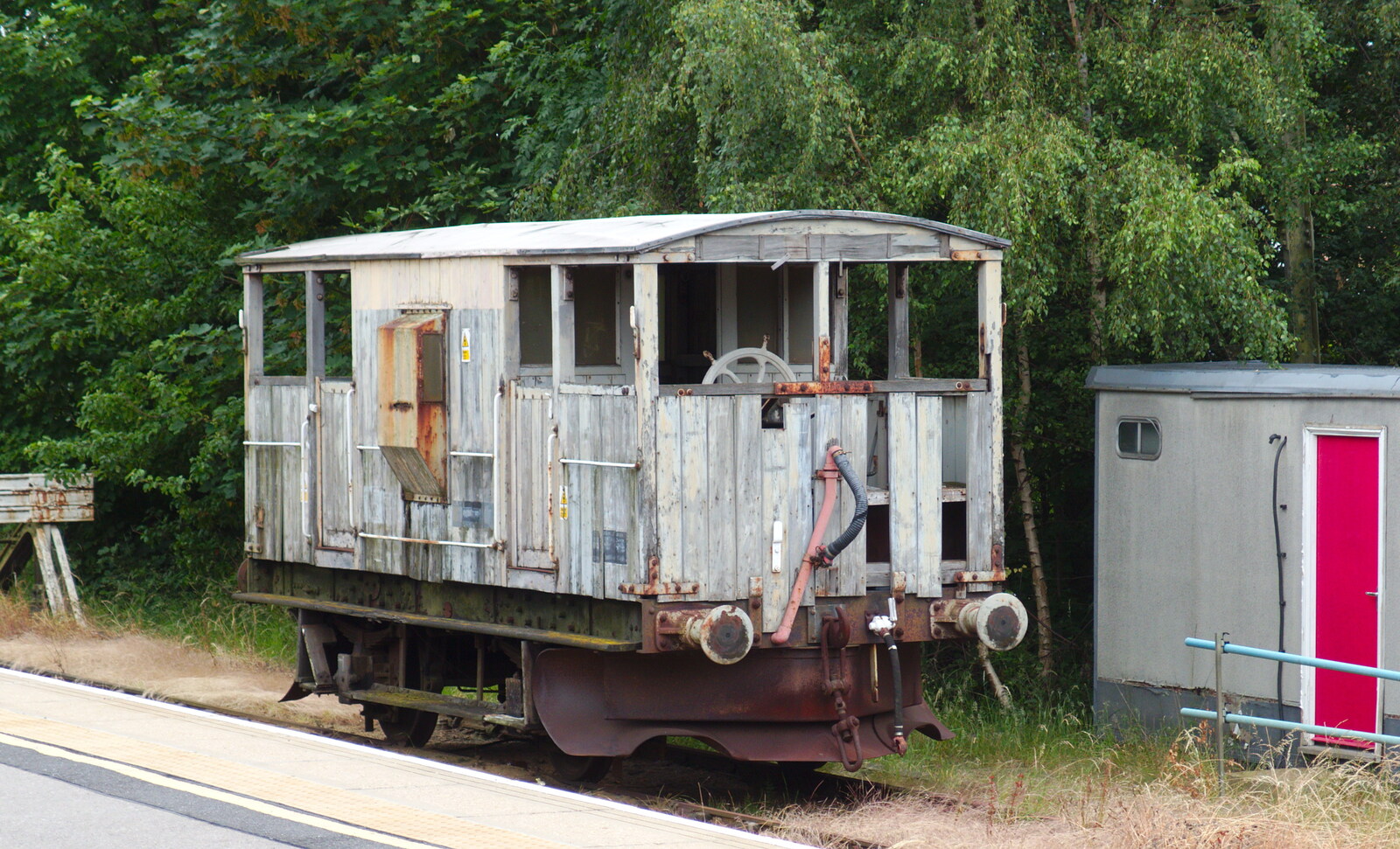 Another shot of the brake wagon at Shenfield  from Railway Hell: A Pantograph Story, Chelmsford, Essex - 17th June 2014