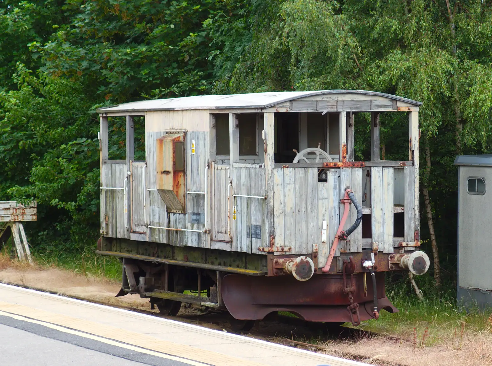 Another shot of the brake wagon at Shenfield , from Railway Hell: A Pantograph Story, Chelmsford, Essex - 17th June 2014