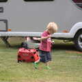 Harry hauls his Trunki around, A Weekend in the Camper Van, West Harling, Norfolk - 21st June 2014