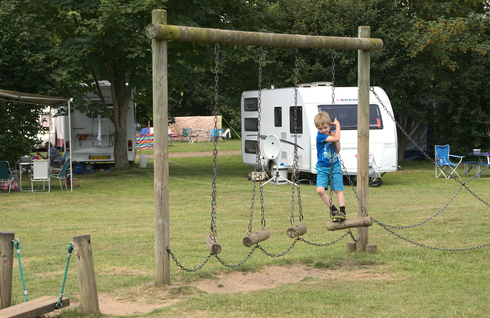 Fred climbs around from A Weekend in the Camper Van, West Harling, Norfolk - 21st June 2014