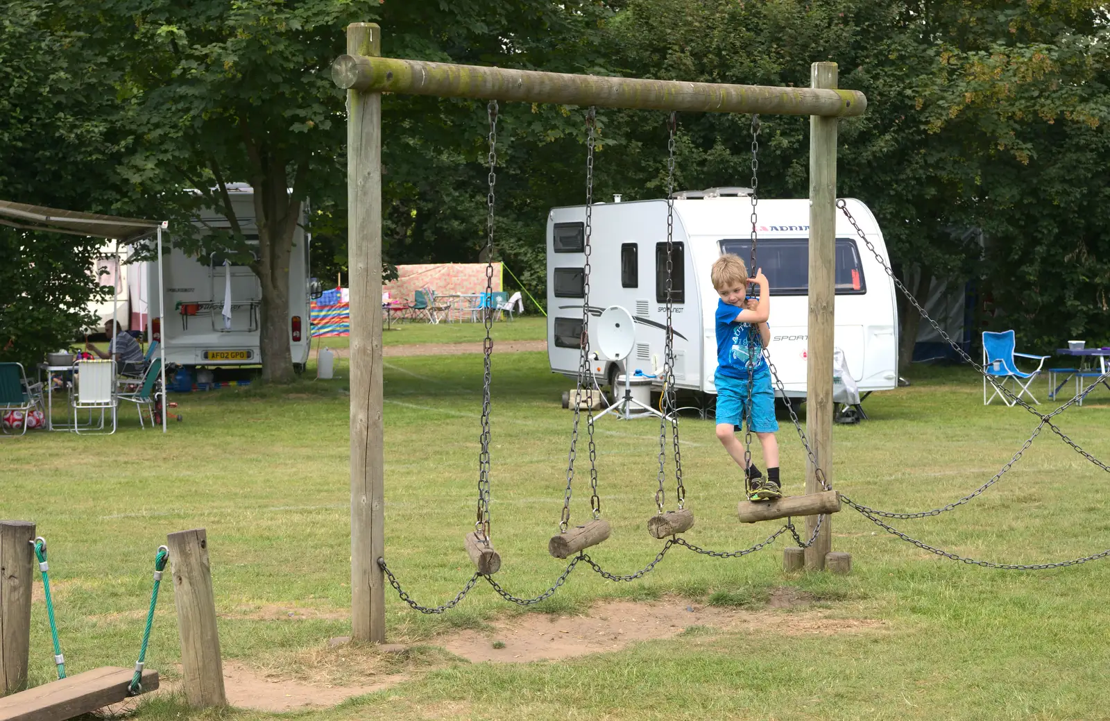 Fred climbs around, from A Weekend in the Camper Van, West Harling, Norfolk - 21st June 2014