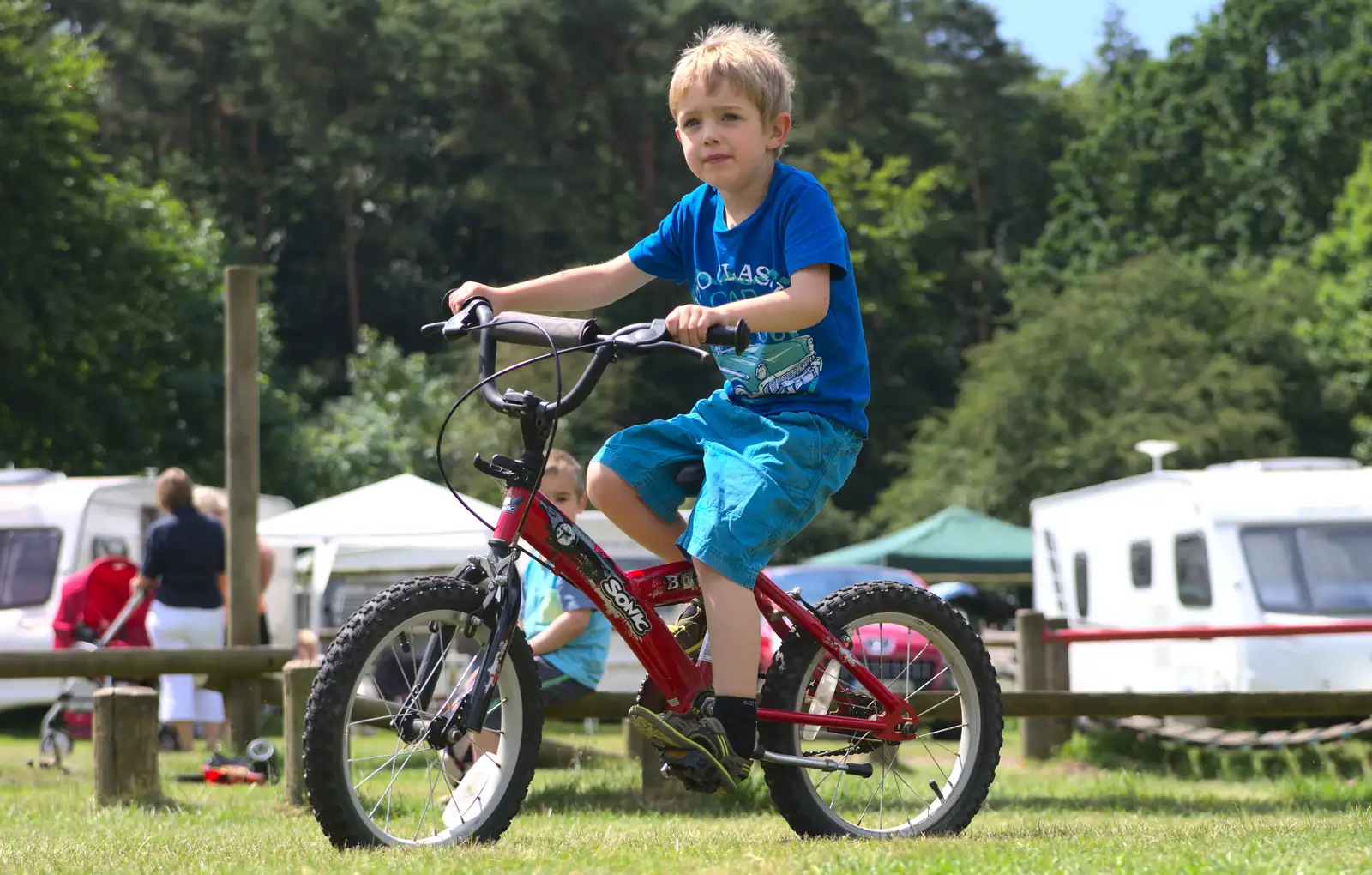 Fred spends quite a bit of his time cycling around, from A Weekend in the Camper Van, West Harling, Norfolk - 21st June 2014