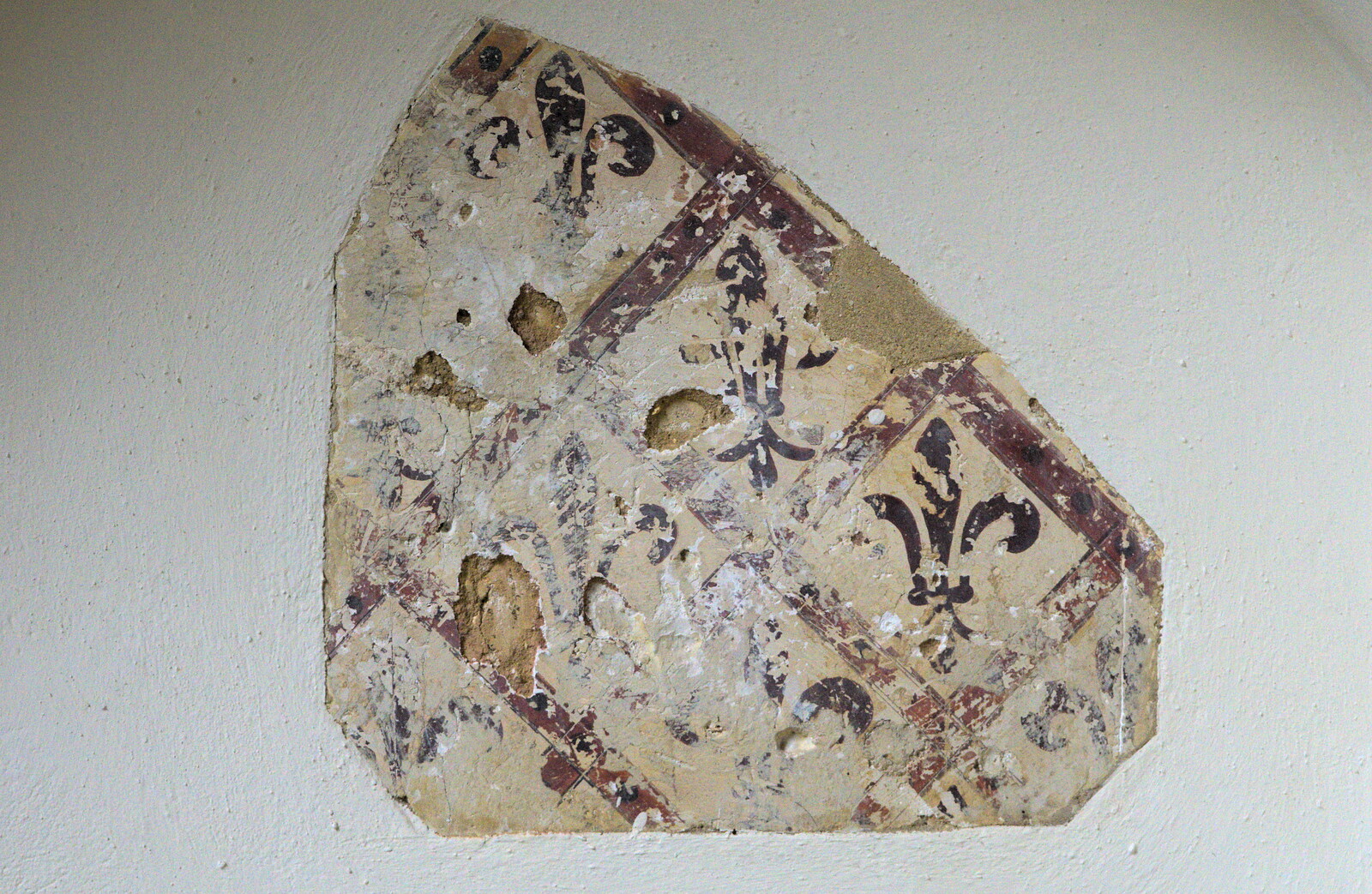 A fragment of some wall painting from A Weekend in the Camper Van, West Harling, Norfolk - 21st June 2014
