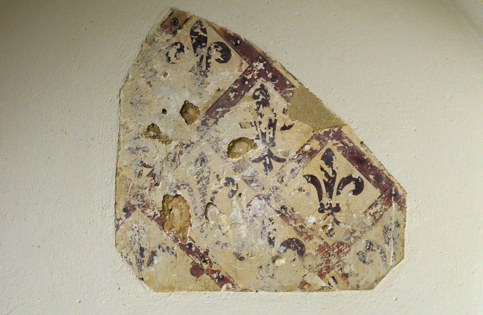 A fragment of some wall painting, from A Weekend in the Camper Van, West Harling, Norfolk - 21st June 2014