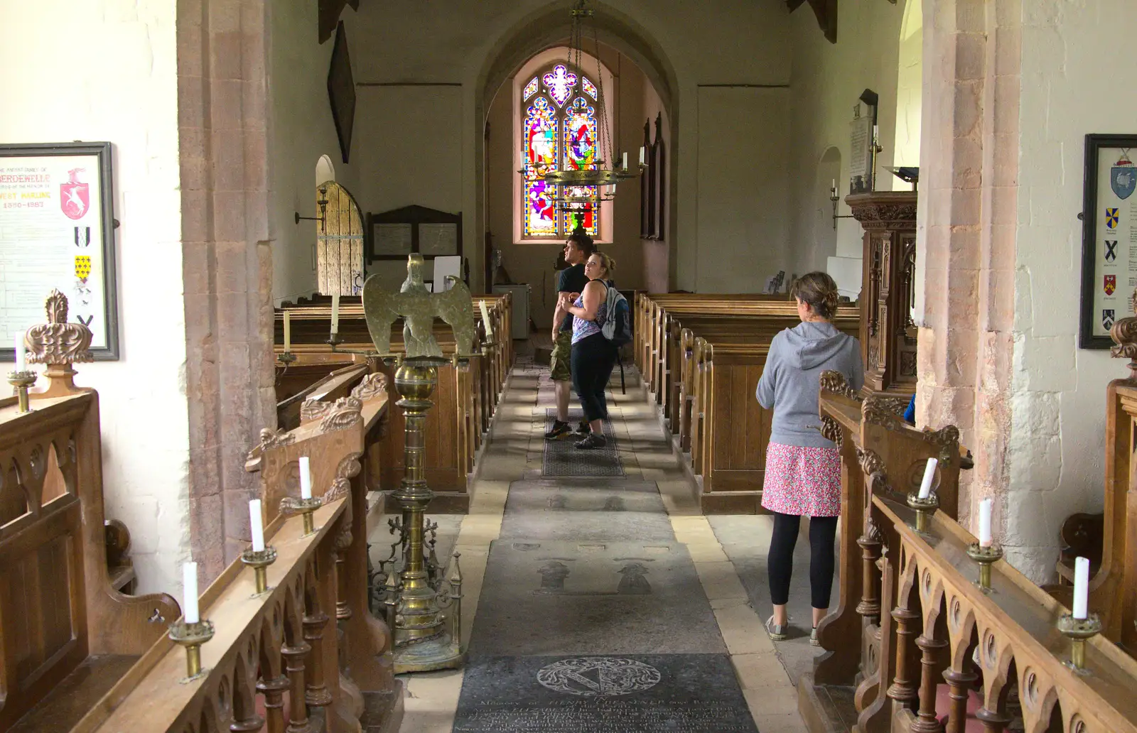 The nave of All Saints' Church, from A Weekend in the Camper Van, West Harling, Norfolk - 21st June 2014