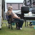 A tattooed dude does a can of Kronenbourg, A Weekend in the Camper Van, West Harling, Norfolk - 21st June 2014