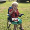 Harry has more fruit-and-squirty-cream, A Weekend in the Camper Van, West Harling, Norfolk - 21st June 2014