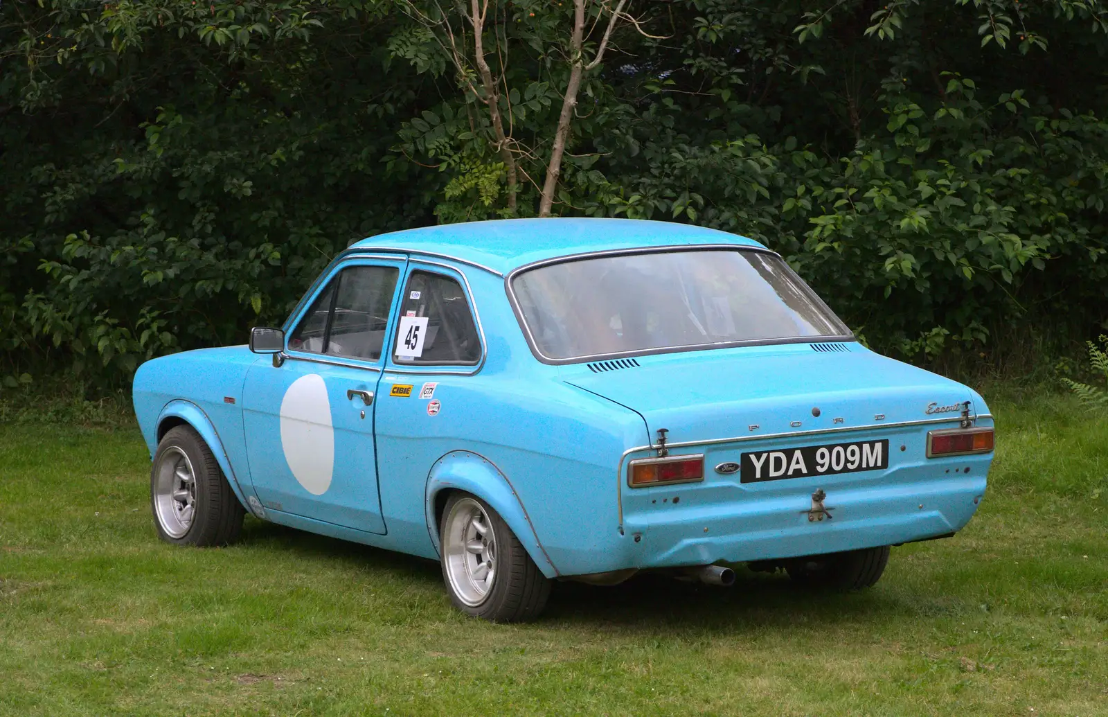 Next door there's a cool old Mark 1 Ford Escort, from A Weekend in the Camper Van, West Harling, Norfolk - 21st June 2014