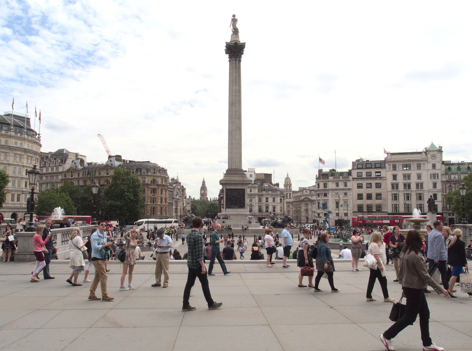 Trafalgar Square is heaving from SwiftKey Innovation Days, The Haymarket, London - 27th June 2014