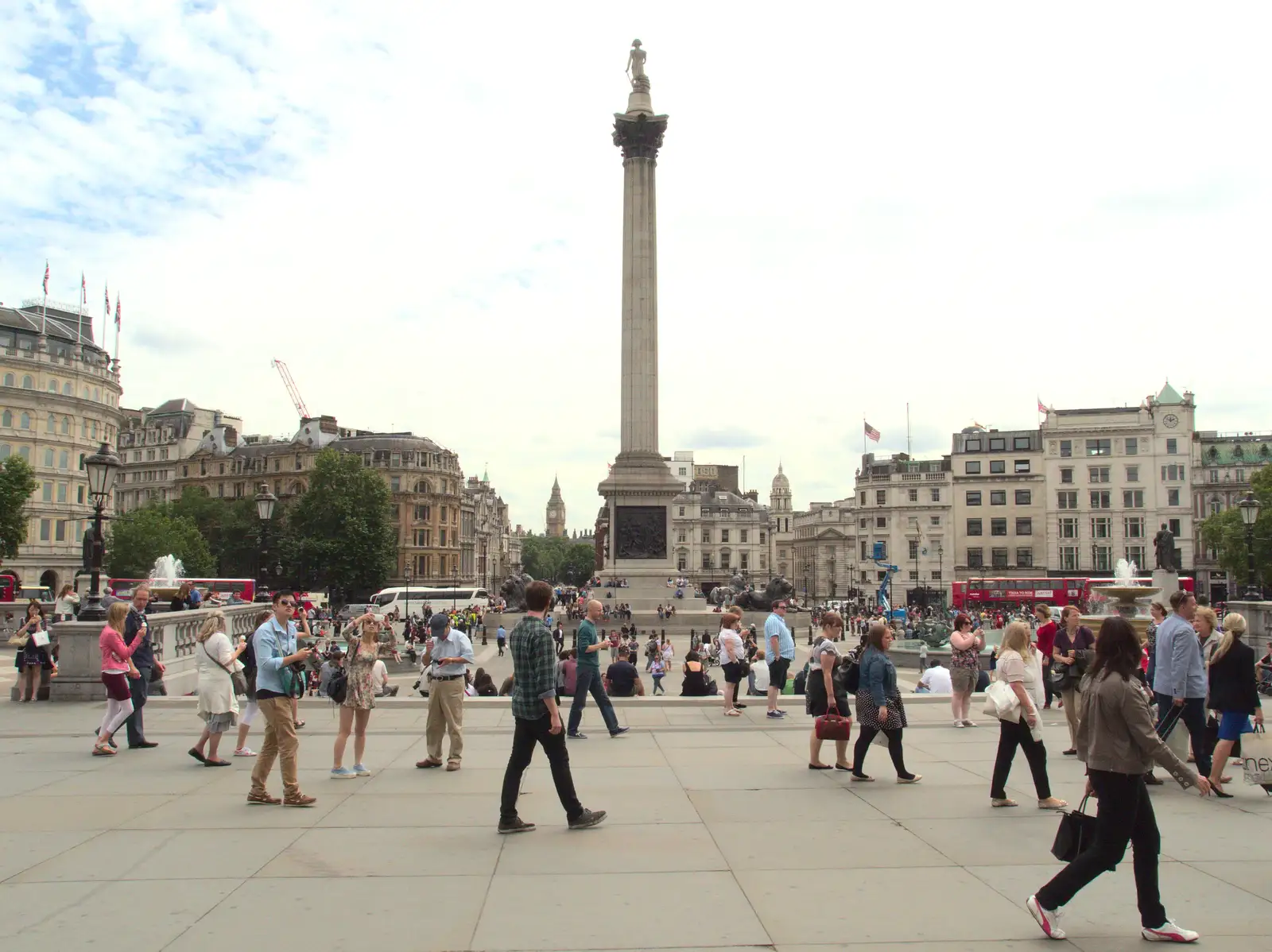 Trafalgar Square is heaving, from SwiftKey Innovation Days, The Haymarket, London - 27th June 2014