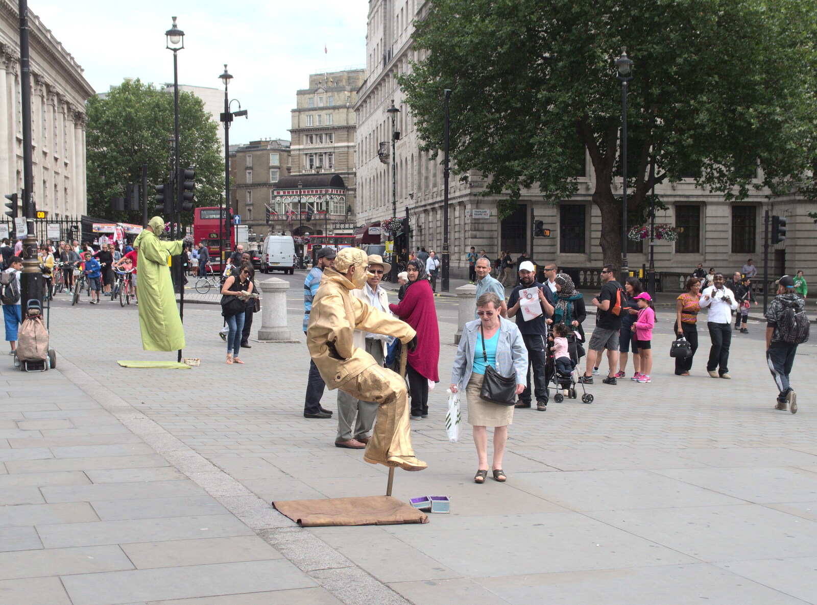 Lots of 'floating' human statues hang around from SwiftKey Innovation Days, The Haymarket, London - 27th June 2014