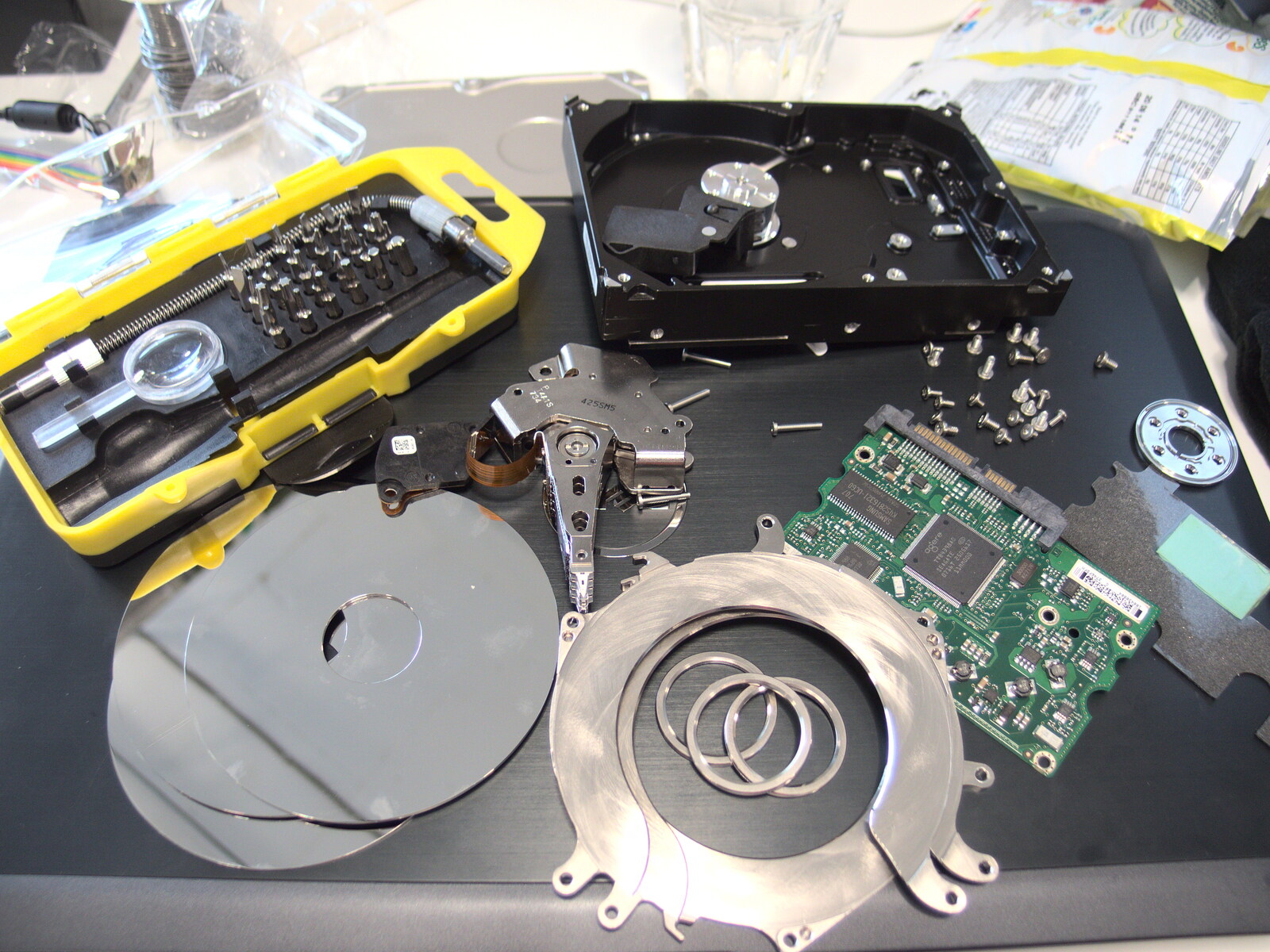 A Seagate Barracude 750G hard drive in bits from SwiftKey Innovation Days, The Haymarket, London - 27th June 2014