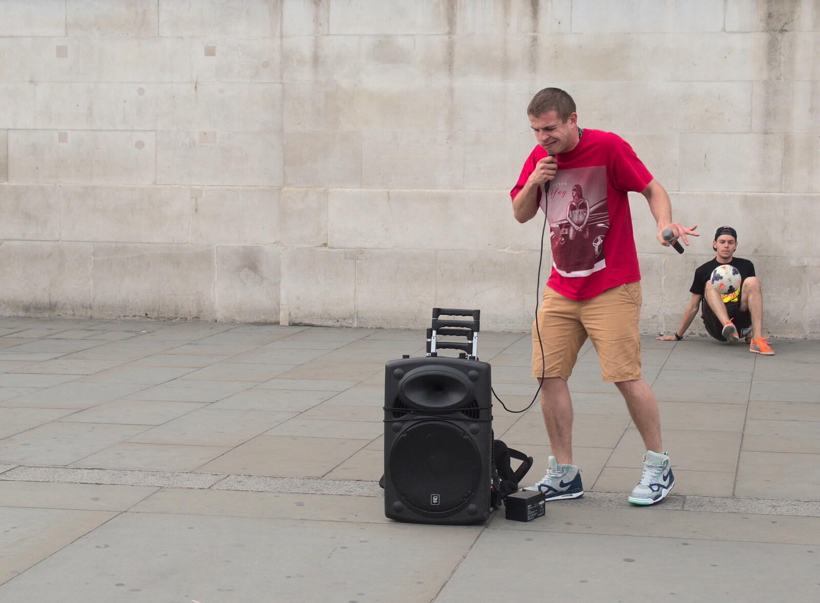 A cool Beat-Boxer does his thing from SwiftKey Innovation Days, The Haymarket, London - 27th June 2014