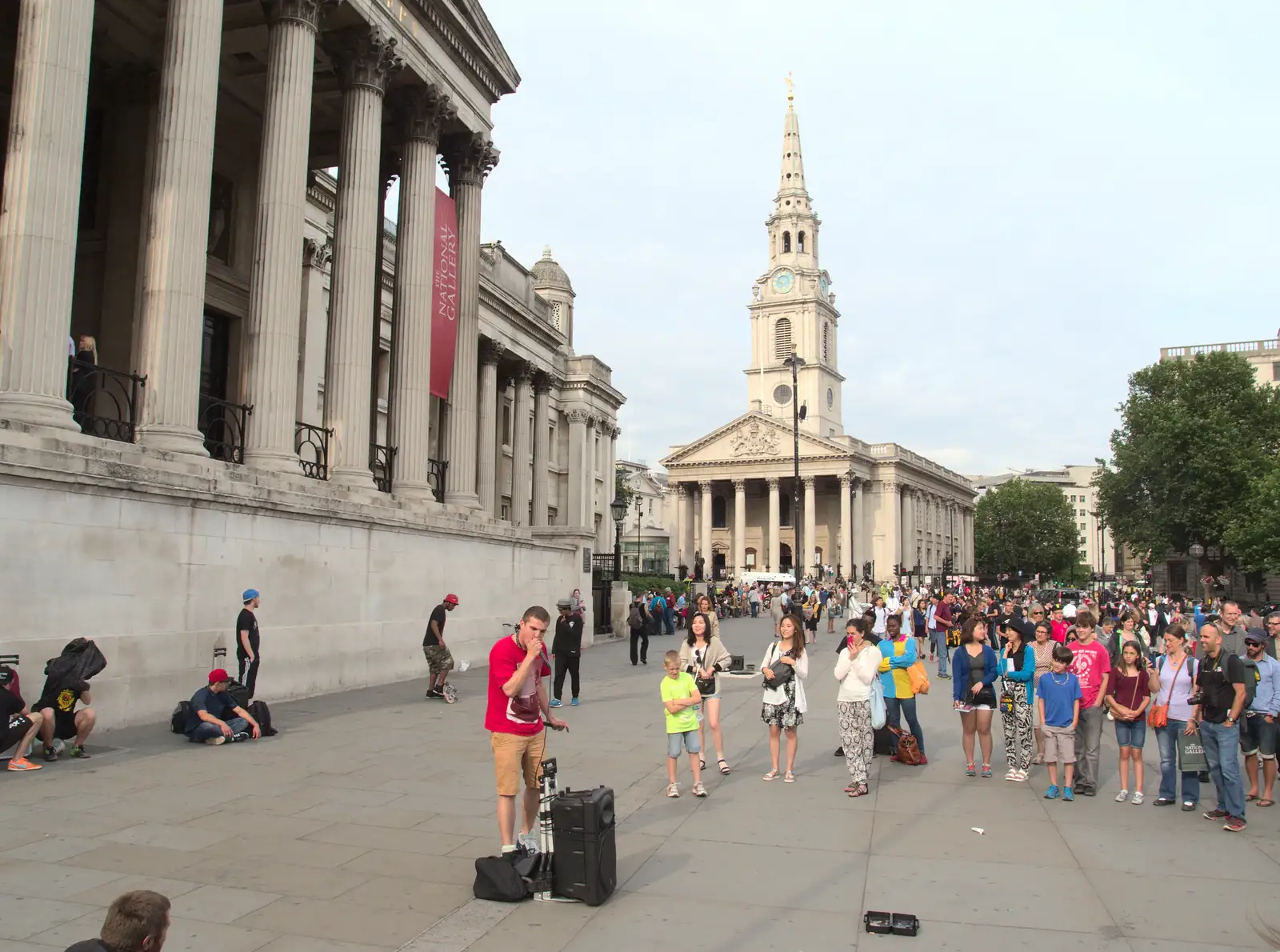 More beat-boxing, near St Martin in the Fields, from SwiftKey Innovation Days, The Haymarket, London - 27th June 2014