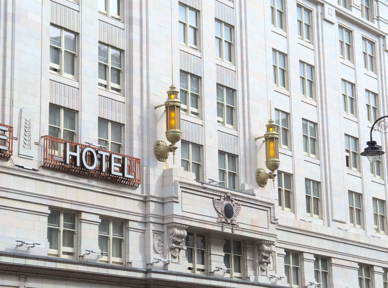 Funky 1920s lights on a hotel, from SwiftKey Innovation Days, The Haymarket, London - 27th June 2014