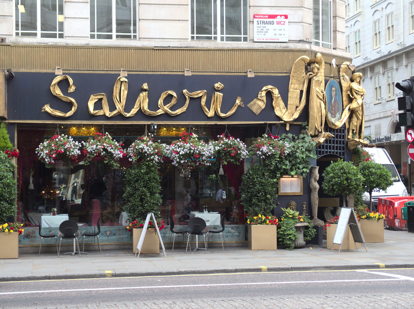 Salieri's interesting gold signwork from SwiftKey Innovation Days, The Haymarket, London - 27th June 2014