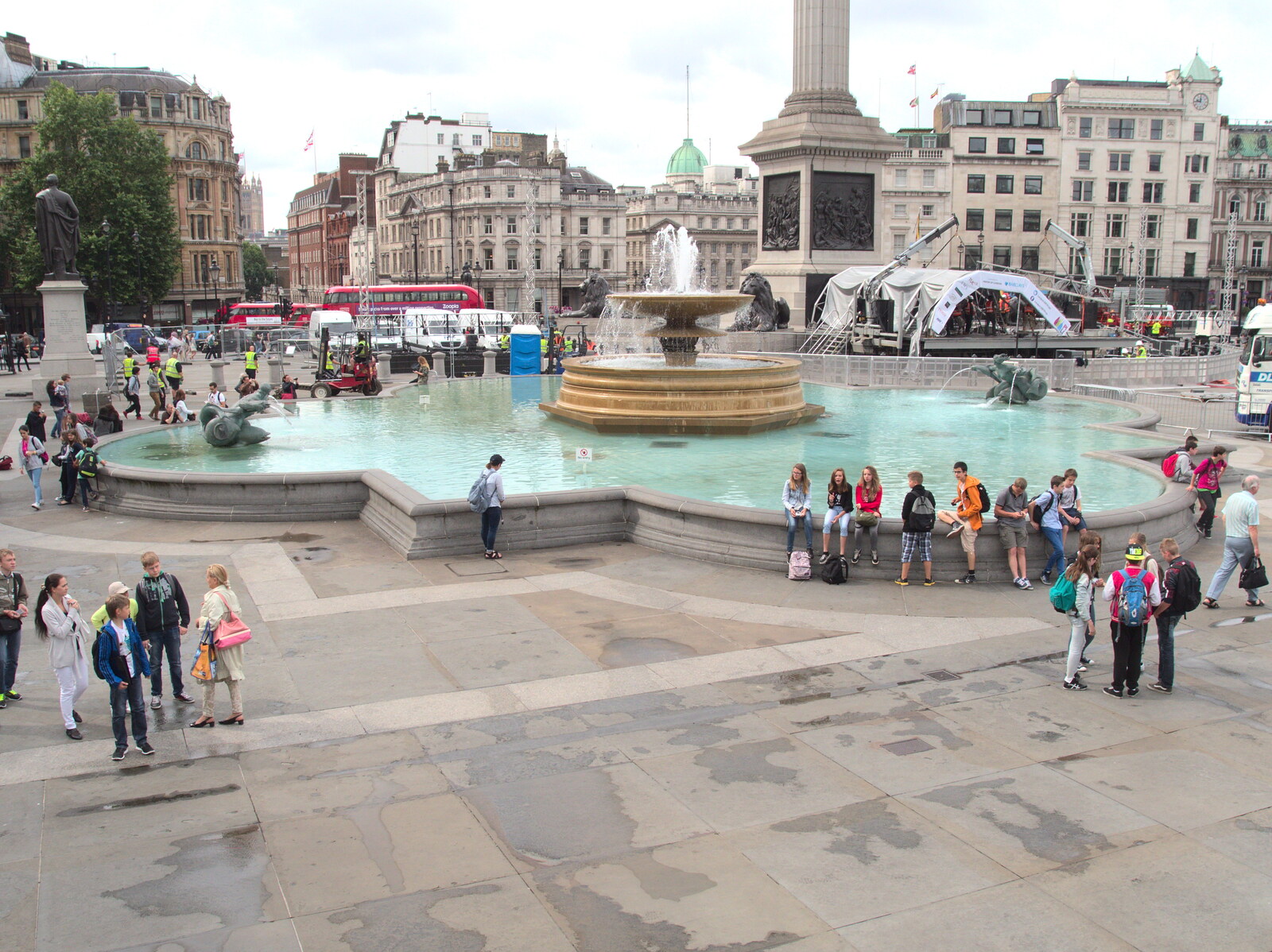 Trafalgar fountains from SwiftKey Innovation Days, The Haymarket, London - 27th June 2014