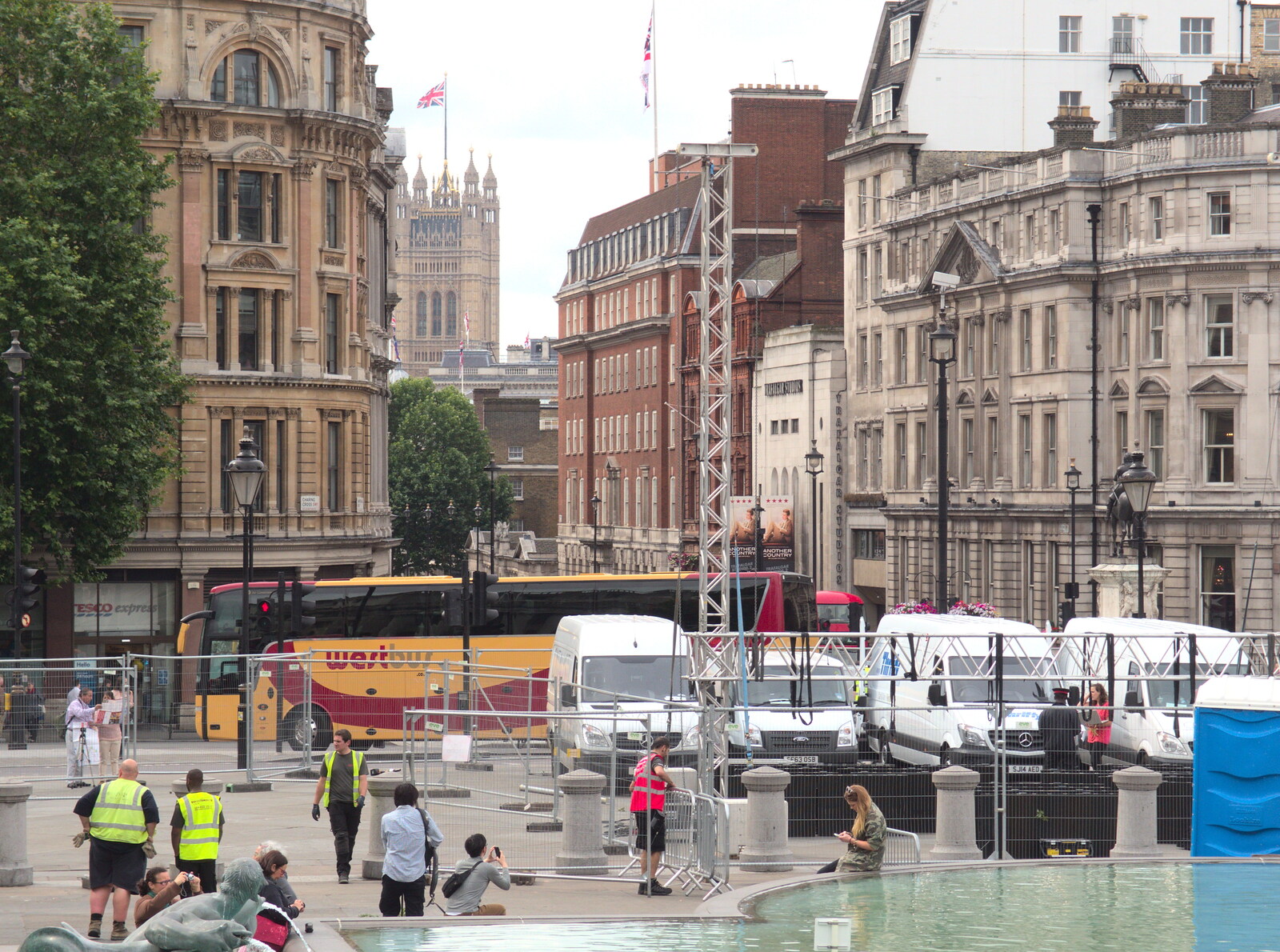 The view down Whitehall to the Elizabeth Tower from SwiftKey Innovation Days, The Haymarket, London - 27th June 2014
