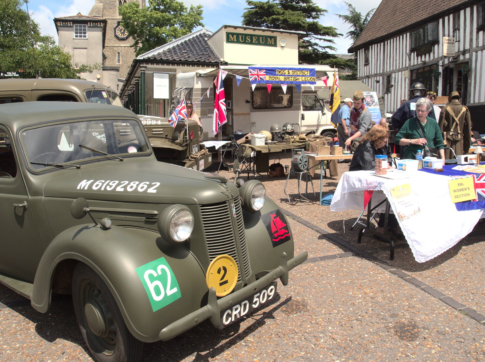 US Army staff car from A Busy Day and a Church Fair, Diss, Norfolk - 28th June 2014