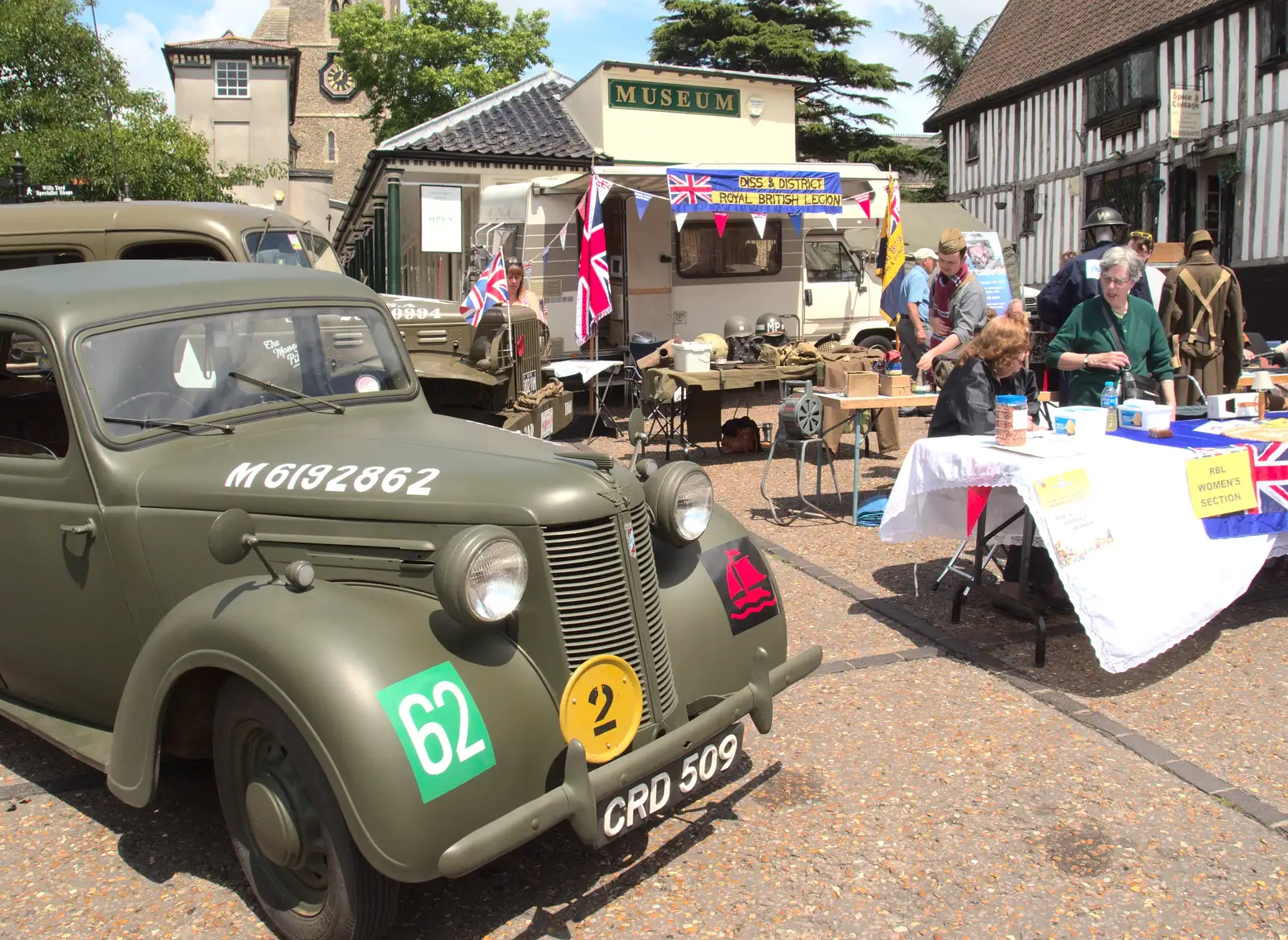 US Army staff car, from A Busy Day and a Church Fair, Diss, Norfolk - 28th June 2014