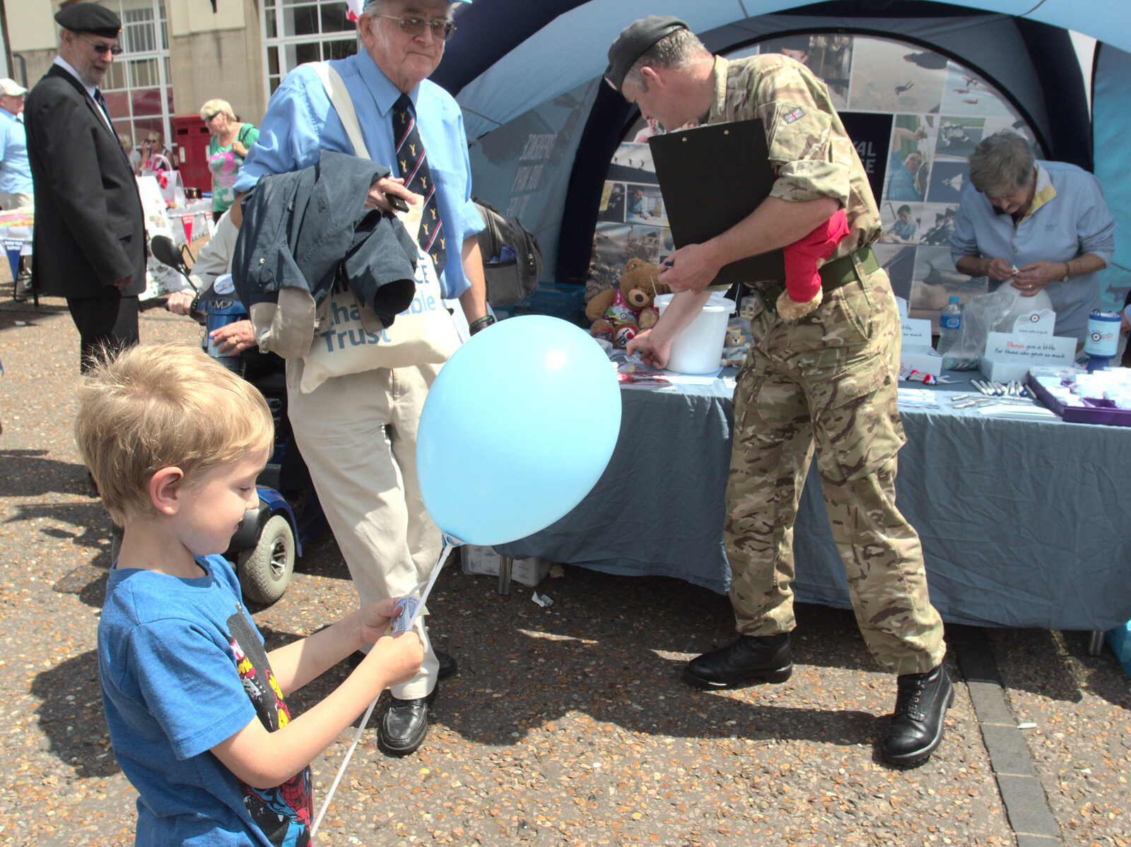 Fred gets a balloon from A Busy Day and a Church Fair, Diss, Norfolk - 28th June 2014